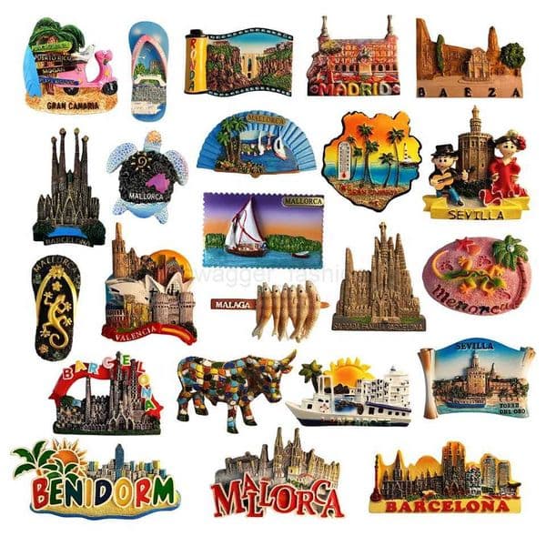 Magnet Spain Refrigerator Decoration Kitchen Souvenirs 3D Tourist Europe StickersHome Fridge Magnet Message Sti