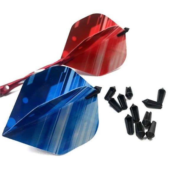 8pcs/Set Alloy Dart wing protector Darts Flights Savers Black White Tail Tip Darts Accessories Y240807