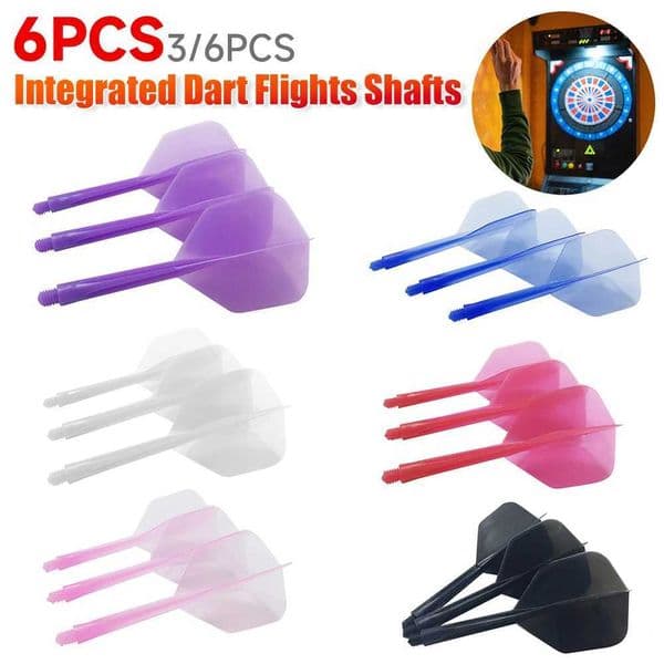 3-6PCS 2BA Integrated Dart Flights Shaft Transparent Plastic Darts Sets Professional Dart Board Indoor Playing Darts Accessories Y240807