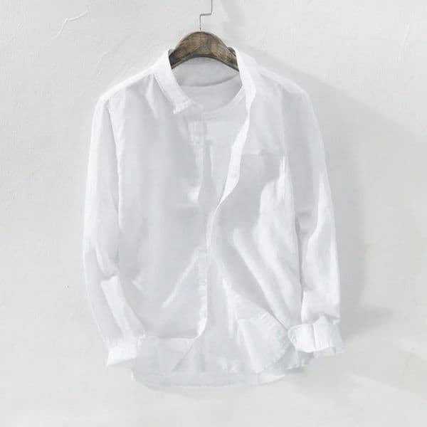 Fashion Solid Baggy Button Shirts Summer Blouses For Men T Pocket Sleeve Size Linen Long Cotton Summer Blouses For Men 240808