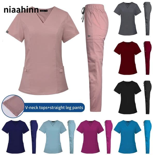 Short sleeved hospital doctor uniform spa dental clinic detergent set pet grooming veterinary nurse accessories 240808