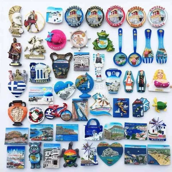Greece Fridge Magnets Kos Zakynthos Lipsi Crete Corfu Aphrodite Tourist Souvenir Magnetic Refrigerator Sticker Home Decor GiftsXJ240809