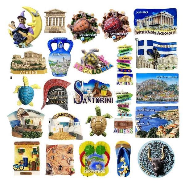 Europe Greece 3D Fridge Magnets Tourism Souvenir Refrigerator Magnets Sticker Collection Handicraft DecorationXJ240809