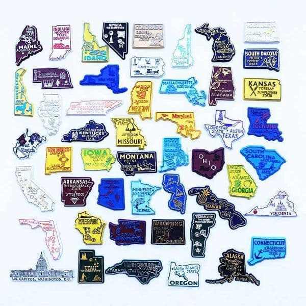 America Travelling Souvenirs Fridge Magnets Maps of all States of United States Fridge Stickers Home Decor Christmas GiftsXJ240809