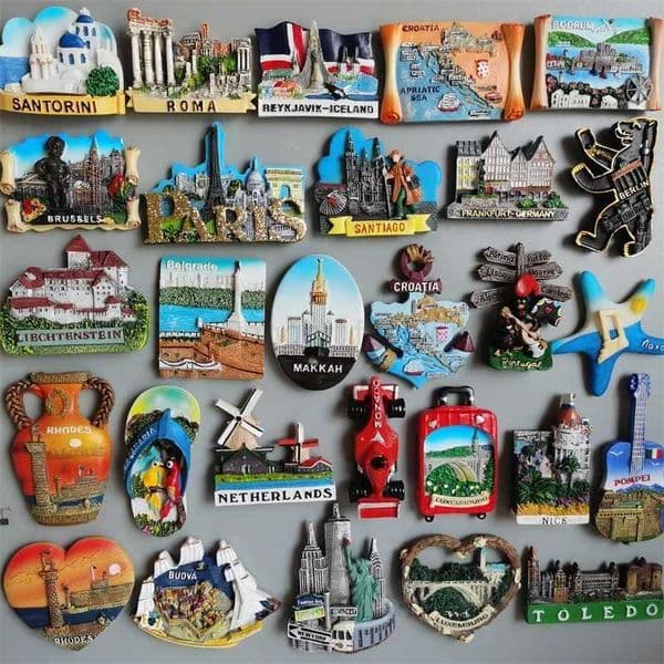 Fridge magnets Greece Croatia Brussels Belgrade Netherlands Budva Pompei Italy Spain Iceland Tukey Germany Tourist souvenirXJ240809