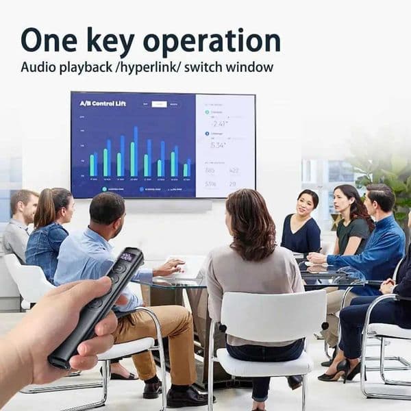 S9 Multimedia Flip Pen PPT Demonstrator Laser Pointer Pens Wireless Teaching Whip Pen For Work Report/Academic Speech/TeachM240809