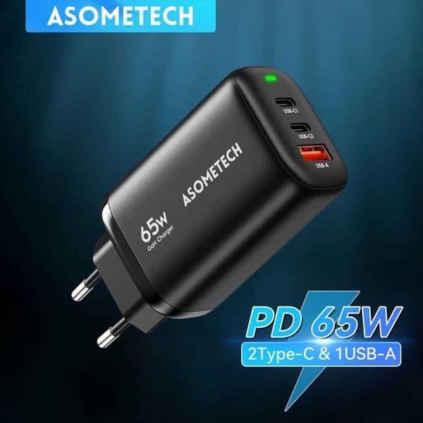 65W GaN USB Type C Mobile Phone Charger for Laptop IPhone Huawei Samsung Quick Charge PPS QC PD3.0 Portable Fast ChargerM240809