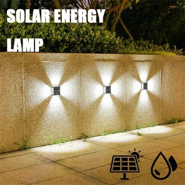 Solar LED Wall Lights 2200mAh Dual Color Outdoor Lighting Waterproof Street Lights Heat-resistant Solar Lamps for Home GardenCL240809
