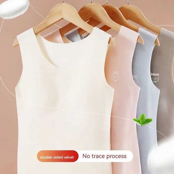 New autumn and winter girl German velvet warm tank top children and youth development cycle girl without bra tank top W240809