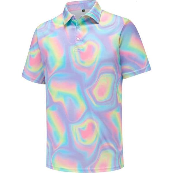 Fashion Mens Polo shirt Funny Golf Performance Moisture Wicking Quick Dry Athletic Shirts Polos shirts tshirt Casual tops summer clothes Short Free shipping