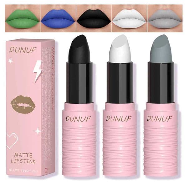 Colorful Velvet Matte Lipstick Makeup Waterproof Long Lasting Black White Lip Stick Non-Stick Cup Make Up Lip Tint Pen CosmeticsM240810