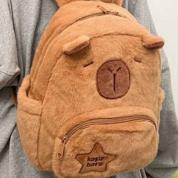 Picabala backpack plush handbag childrens gift coin wallet cute Capybara fashionable cartoon backpackW240809