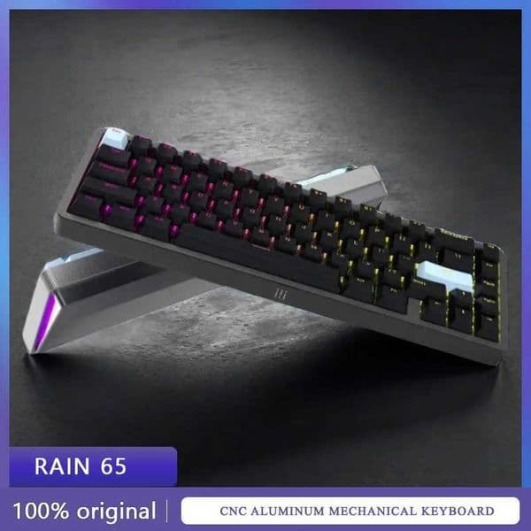IPI Rain 65 Aluminum Keyboard Magnetic Axis Rgb 6000 Mah 8000hz Pbt Keycaps Three Mode Cnc National Standard AluminumCL240709
