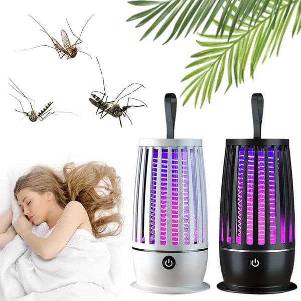 Electric Fly Catcher USB Rechargeable Fly Bug Zapper Light with Night Light for Home Bedroom Outdoor Camping Y240810