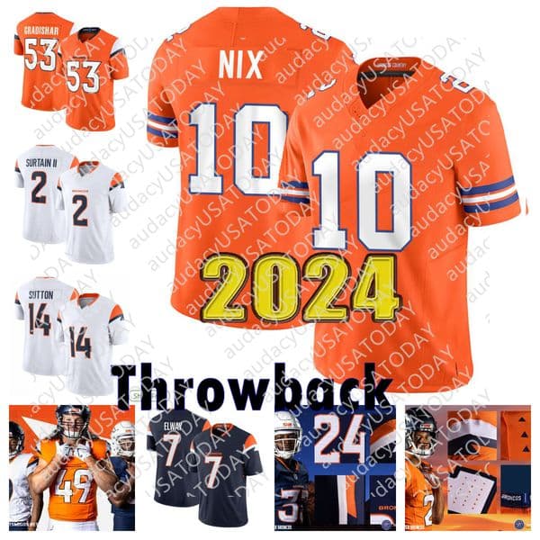 10 Bo Nix Peyton Manning 1977 Throwback Football Jersey 3 Russell Wilson Patrick Surtain II Jerry Jeudy John Elway Justin Simmons Javonte Williams Courtland Sutton