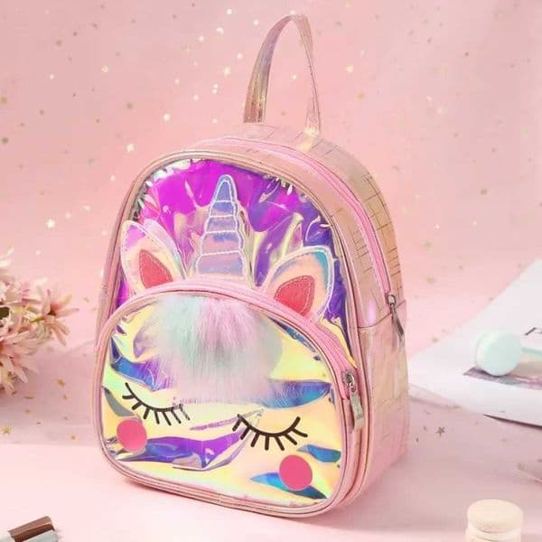 2026 New Toddler Unicorn Waterproof TPU School Jelly Backpack Children Kids Lovely Animal Laser Fashion Cartoon Shoulders Bag Y240809 Designer