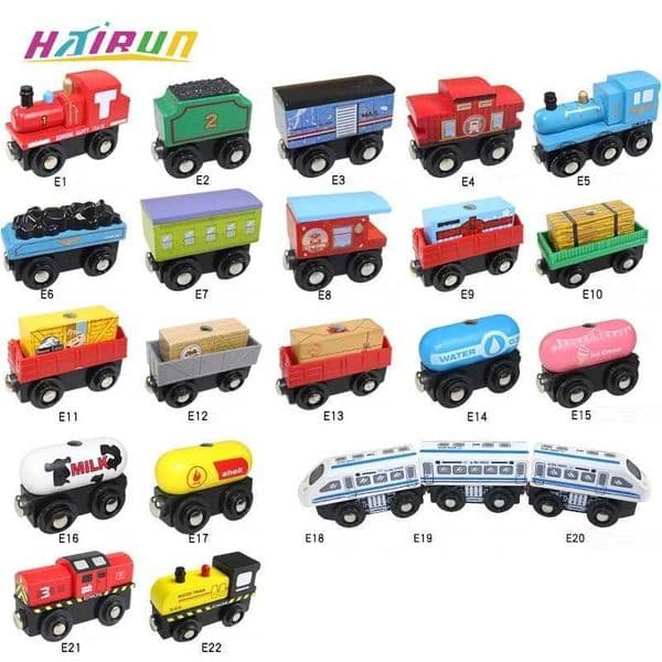 Plane Magnetic Kids Toy Anime Locomotive Car Toys Wooden Track Train Railway Vehicles Children Birthday Gifts slot car Car Track