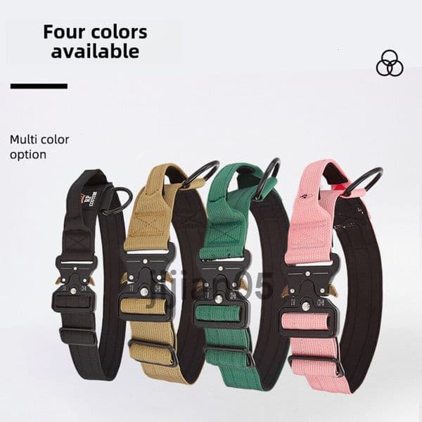 JJWL Pull Resistant Large Tactical Adjustable Grip Dog Collar Wholesale of Pet Supplies XQ007 chuntam