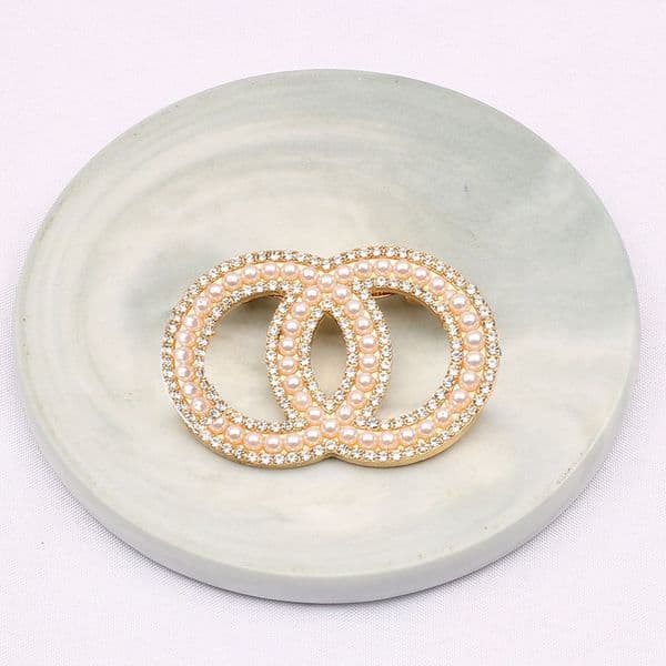 Pins Brooches Women Gold Sier Crystal Pearl Rhie Cape Buckle Brooch Suit Pin Wedding Party Jewelry Womens Accessories Gifts