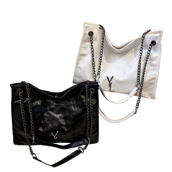 Brand Designer Shopping Bag Handbag Purse with Sliding Chain Strap Magnetic Buckle