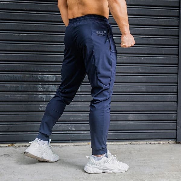 Elastic mens running pants with zipper pockets casual sports for training jogging and fitness Trouser gym exercise 240810