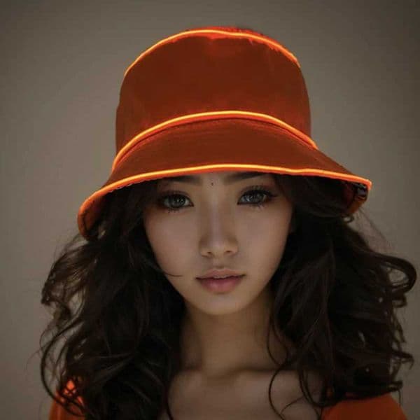 Retro Glowing LED Bucket Hat Men Women Summer Light Up Fisherman Cap Birthday Party Props Outdoor Luminous Hip Hop Hat Costume Y240810