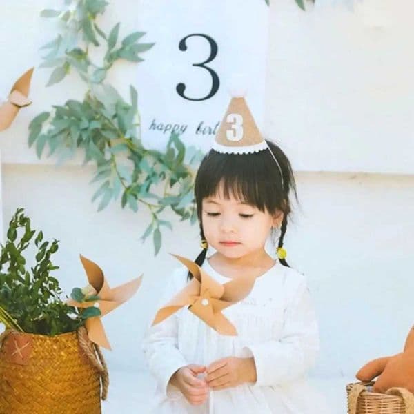 Classic Birthday Party Hat Stretchy Birthday Hat Elasticated Kids Birthday Party Cap Photo Props Y240810