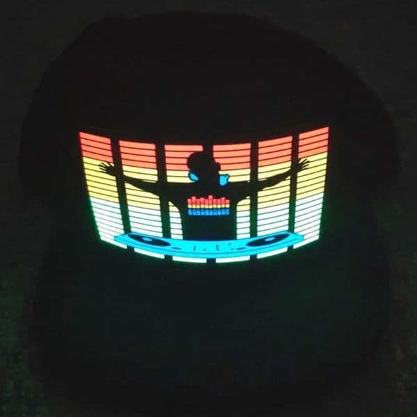 Party Hats Led Lights Sound Activated Glow In Dark Hat Light Up LED Dress Dance Party Hats Adult Halloween Cosplay Y240810