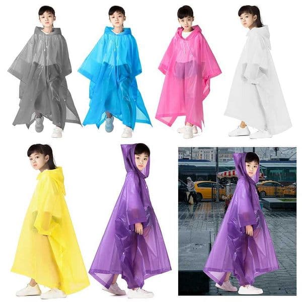 Non-disposable Rain Jacket Rain Ponchos EVA Thickened Waterproof Adult Men Women Children One-Piece Raincoat For outdoor Hiking Y240810