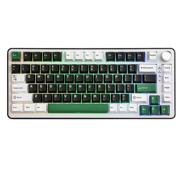 YUNZII B75 PRO Black 75% 82-Key Wireless Mechanical GamingKeyboard Gasket Hot Swap Custom RGB BT/Type-C/2.4G Creamy Knob KeebCL240709