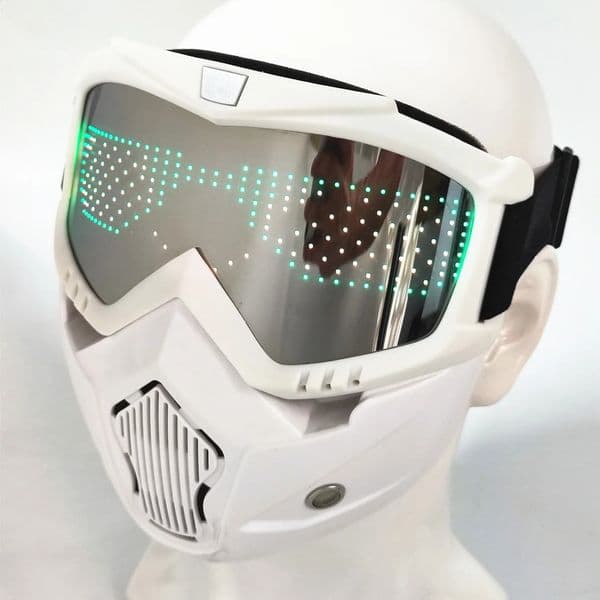 Punk Network Bluetooth Application Led Mask Party Magic Flash Carnival Matrix Display Board Programmable Text Animation Light Glasses 240810