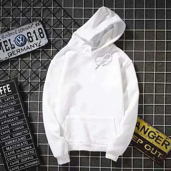 white Hoodies men women Autumn Long Sleeve Pullover Tops Casual Pocket Hoodies Unisex Outer Loose Sport Wear 240812