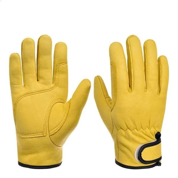 Work Gloves Sheepskin Leather Workers Work Welding Safety Protection Garden Sports Motorcycle Driver Wear-resistant Gloves 240807