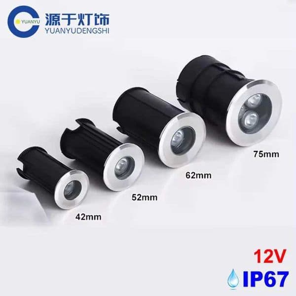 Waterproof IP67 1W 3W LED Underground Light 12V/24V Outdoor Ground Garden Path Floor Buried Yard Spot Landscape CL240813