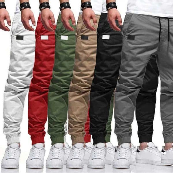New Cargo Pants Mens Loose Straight Oversize Clothing Solid Grey Versatile Work Wear Black Joggers Cotton Casual Male TrousersXJ37