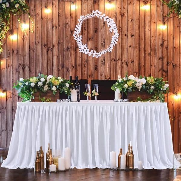 Party table skirt birthday pleated dessert cloth cover wedding baby shower el display gifts dining decoration 240812