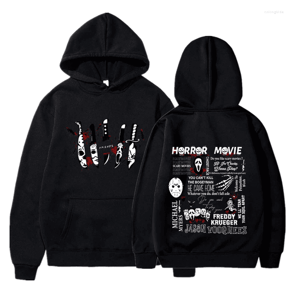 Men's Hoodies Friends Knife Horror Movie Halloween Men Fashion Long Sleeve Sweatshirts Women Cool Casual Harajuku Streetwear Pullovers