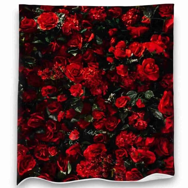 Red Rose Blanket Rose Flowers Throw Blanket Soft Warm Premium Flannel Blanket for Sofa Chair Bed Office Travelling Camping GiftsXJ240813