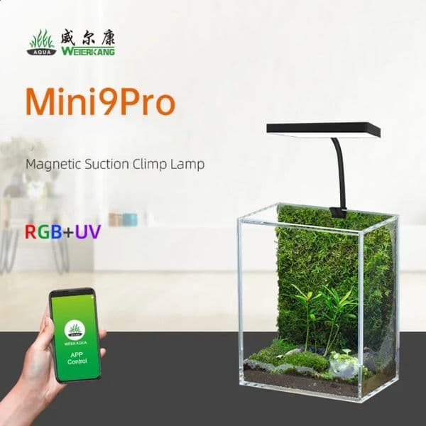 WEEK AQUA Mini 90pro Full Spectrum LED Ecology Microlandscape light USB Aquatic Plants Light with APP Bluetooth Controller 240812