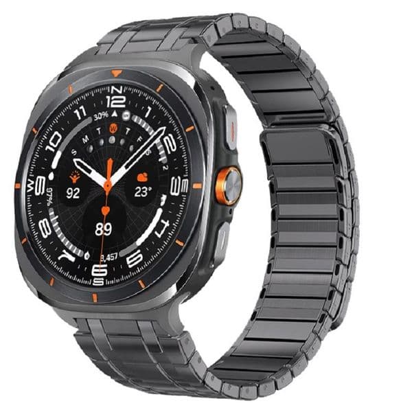 Luxury Magnetic Metal Band for Galaxy Watch 7 Ultra 47mm Stainless Steel Solid Strap for Samsung Galaxy Watch Ultra Wristband No Gap Replacement Business Bracelet