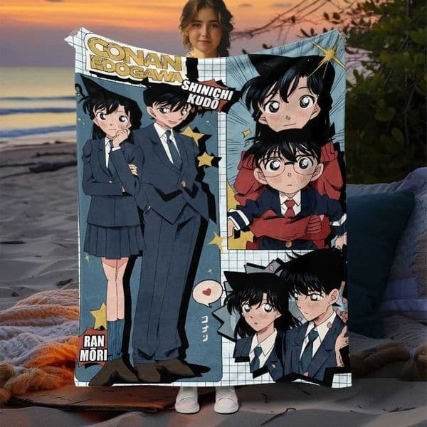 Detective Conan HD Print Blanket.ExquisiteSoftComfortableNaptravelworkliving RoombedroomChairsofaPicnicsBlanketsGiftXJ240813