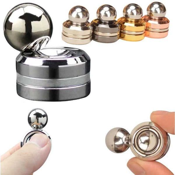 2026 New Stress Relief Metal Fidget Decompression Hypnosis Rotary Gyro Fingertip Toy Kinetic Round Spinner Kids Gift Magnet Balls Toys