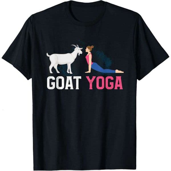 25ss T shirt for Mens Funny Woman Yoga Favorite Animal Goat Farmer Yogi Pose T-Shirt Shirts Tshirt Graphic Tee Casual Tops Short sleeve Free shipping