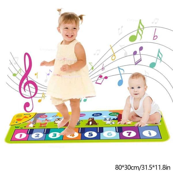 Piano Mat for Kids 80*30cm Toddlers Floor Keyboard Dance Mat Play Musical Carpet Music Instrument Toys Toddlers Girl Boy Gift Y240813