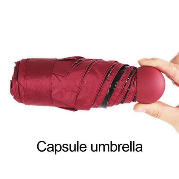 Mini umbrella circular handle solid color 8 ribs lightweight and portable 240813