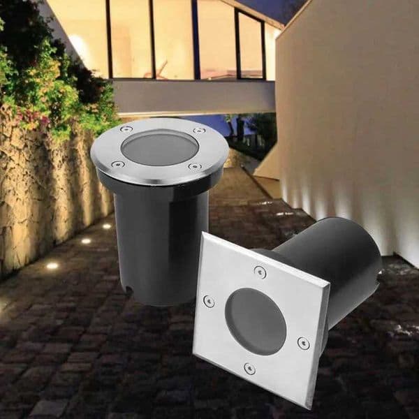 LED Underground Light DC12V 85-265V LED Buried Light IP67 GU10 Lamp Decking Stairs Terrace Garden Path Inground Lighting Outdoor CL240813
