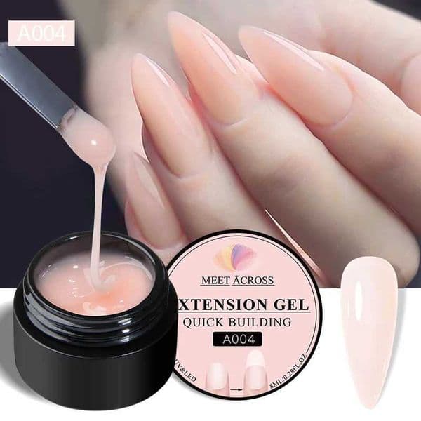 Luxury Gel Nail Polish Set MEET ACROSS 8Ml Quick Extension Vernis Nude Milk White Polygel UV Semi Permanent Nails Art For Manicure maquillaje Tools Free Shipp