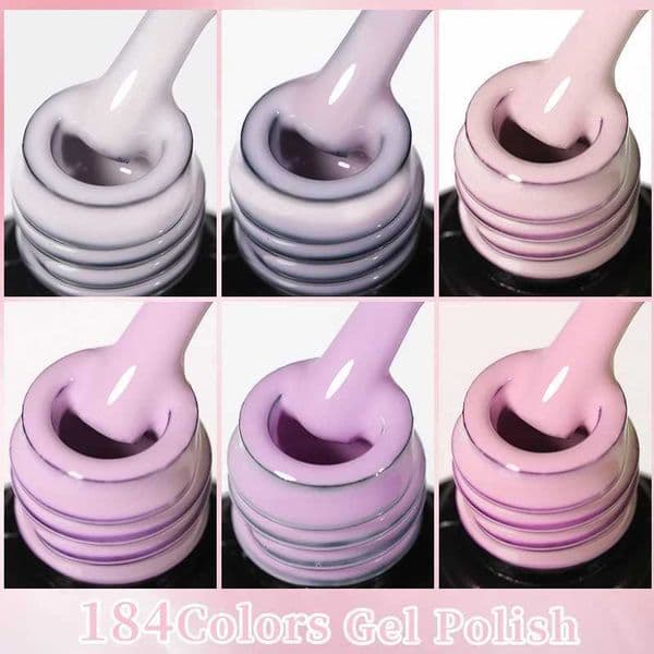 Gel Nail Polish Set LILYCUTE 7Ml Purple Nude Pink Manicure Semi Permanent UV Soak Off Gel polygel Varnish Vernis