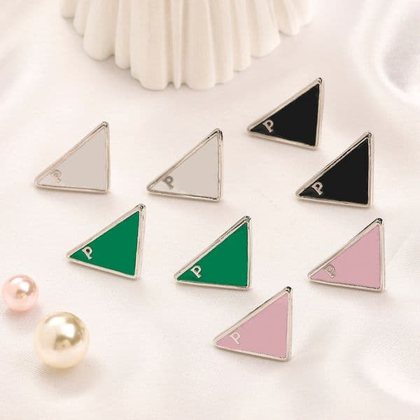 Exquisite 925 Silver Plated Earrings Stainless Steel Material Designed Fashionable Brand Featuring Trendy Letters Earrings Girls Exquisite Gift Earrings