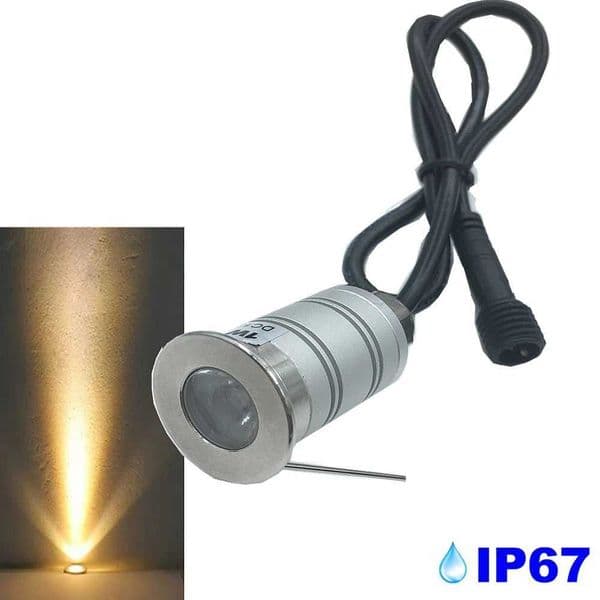 Outdoor 1W LED Spotlights 12V 24V 15 Degree Ground Spot Lamp Mini Underground Spot Light For Yard Garden Path Landscape Lighting CL240813